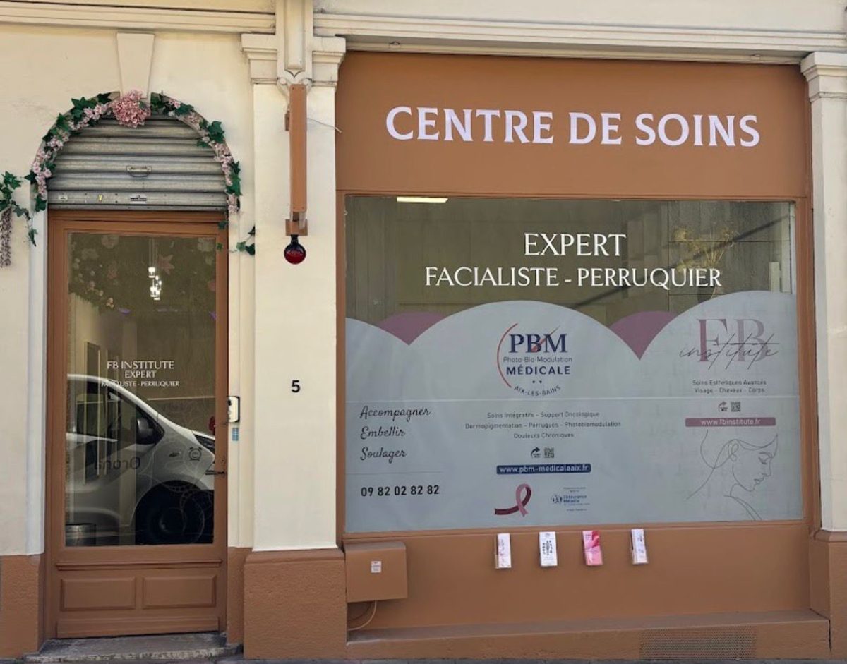 Devanture du Centre PBM Médicale, 5 rue Boyd à Aix-les-Bains